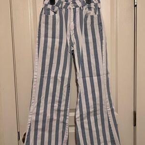 Cider Blue and White Checkered Pants